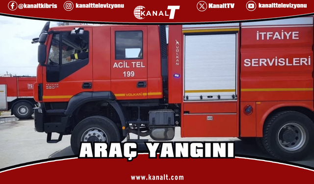 Esentepe’de park halindeki bir araçta yangın