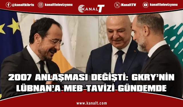 Güney Kıbrıs 5 kilometrelik Münhasır Ekonomik Bölge alanını Lübnan'a devretti!