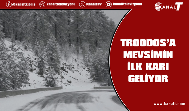 Troodos’a mevsimin ilk karı geliyor