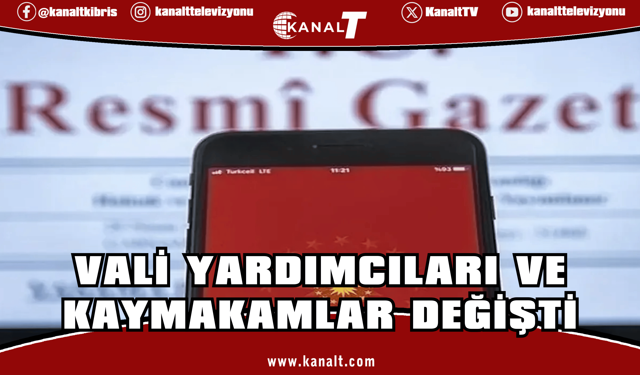 Türkiye’de 5 vali, 22 kaymakam ve 21 vali yardımcısı değişti