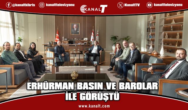Erhürman "Ceza Değişiklik Yasası" İçin Basın ve Barolarla Masaya Oturdu