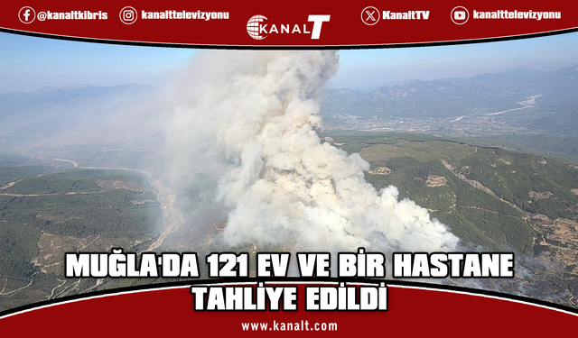 Muğla’da orman yangını: 121 ev ve bir hastane tahliye edildi