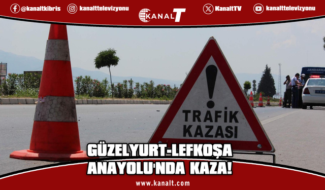 Güzelyurt-Lefkoşa Anayolu'nda kaza: 1'i ağır 3 yaralı