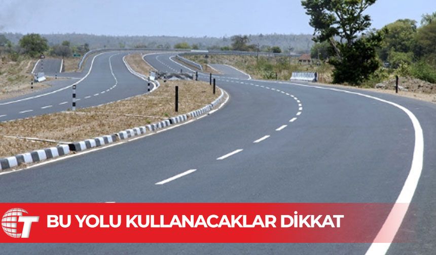 Lefkoşa-Gazimağusa yolunda yol işaretleme yapılıyor