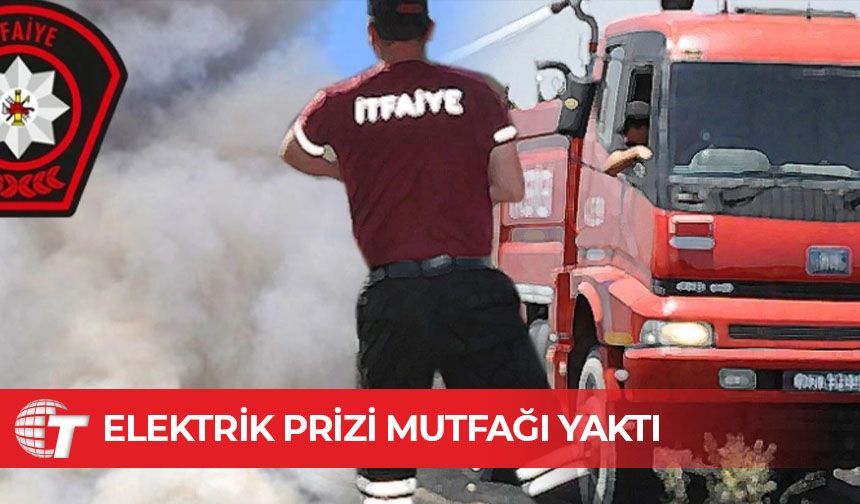 Girne'de ev yangını: Mutfakta büyük maddi hasar oluştu