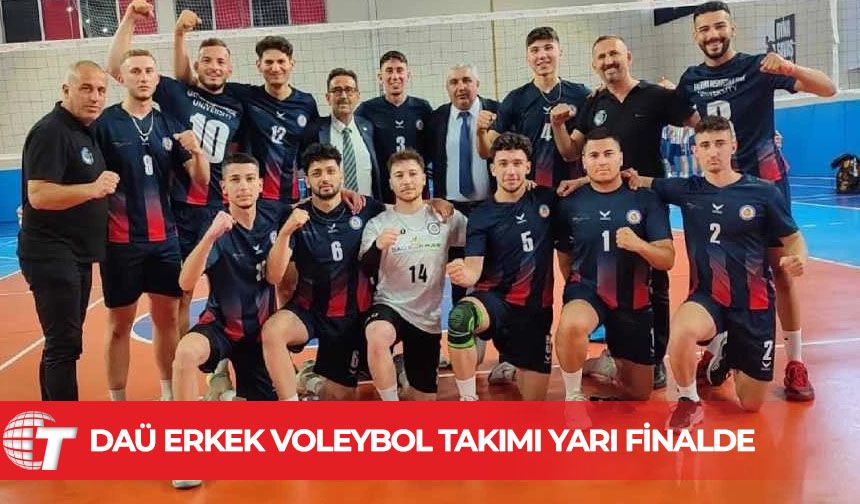 DAÜ erkek voleybol takımı Türkiye Süper Ligi’nde yarı finale yükseldi