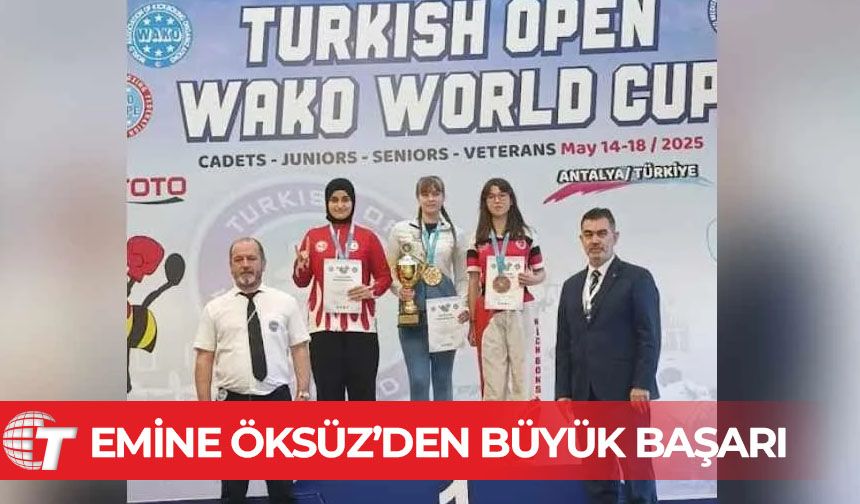 Kick Boks dünya ikincisi Hala Sultan İlahiyat Koleji öğrencisi Emine Öksüz!