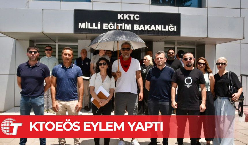 KTOEÖS, Milli Eğitim Bakanlığı önünde eylem yaptı