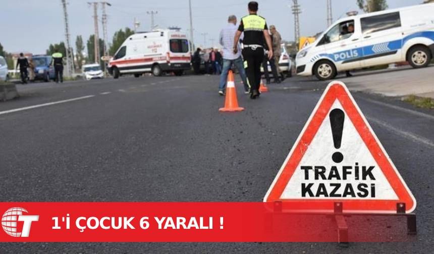 Girne Tatlısu anayolunda trafik kazası: 1'i Çocuk 6 kişi yaralandı