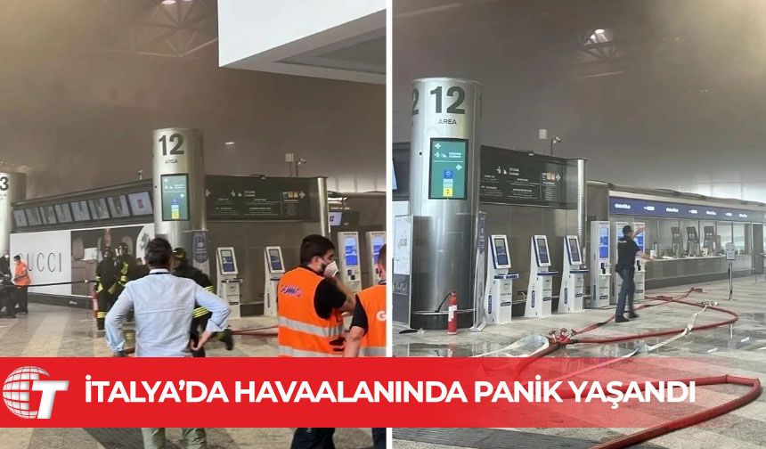 İtalya'nın Malpensa Havalimanı'nda bir yolcu yangın çıkardı