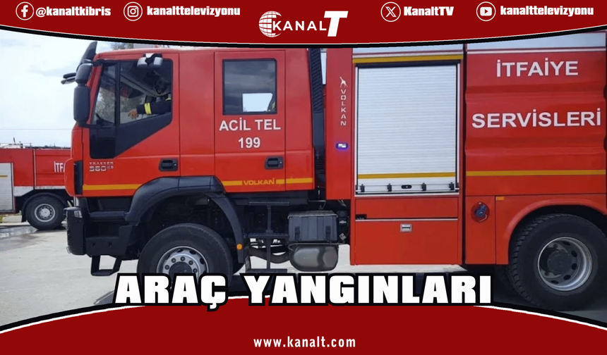 İki ayrı yerde araç yangını…