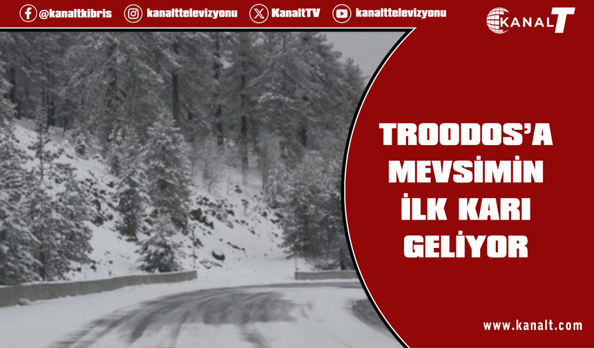 Troodos’a mevsimin ilk karı geliyor