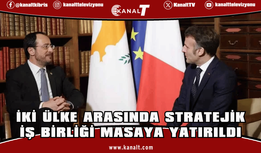 Hristodulidis, Paris’te Macron’la baş başa görüştü