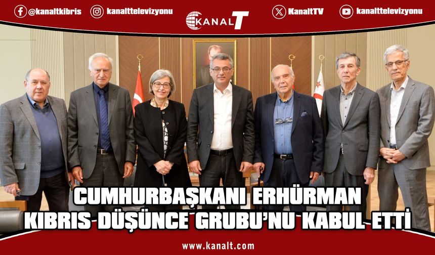 Cumhurbaşkanı Tufan Erhürman Kıbrıs Düşünce Grubu'nu kabul etti