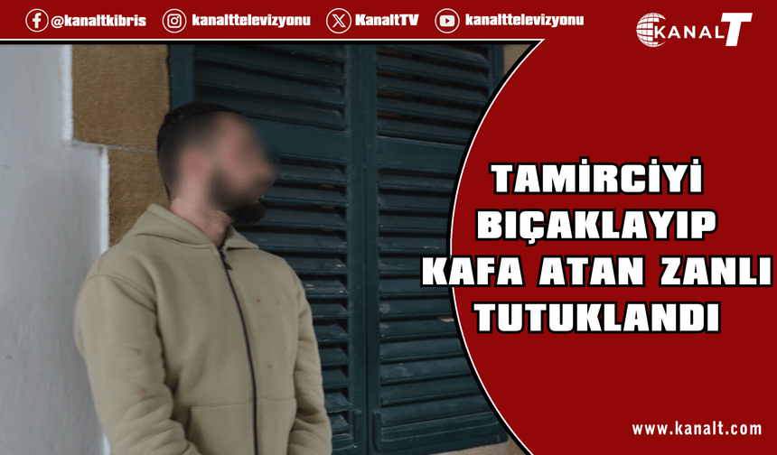 Evine gelen tamirciyi bıçaklayıp kafa attı