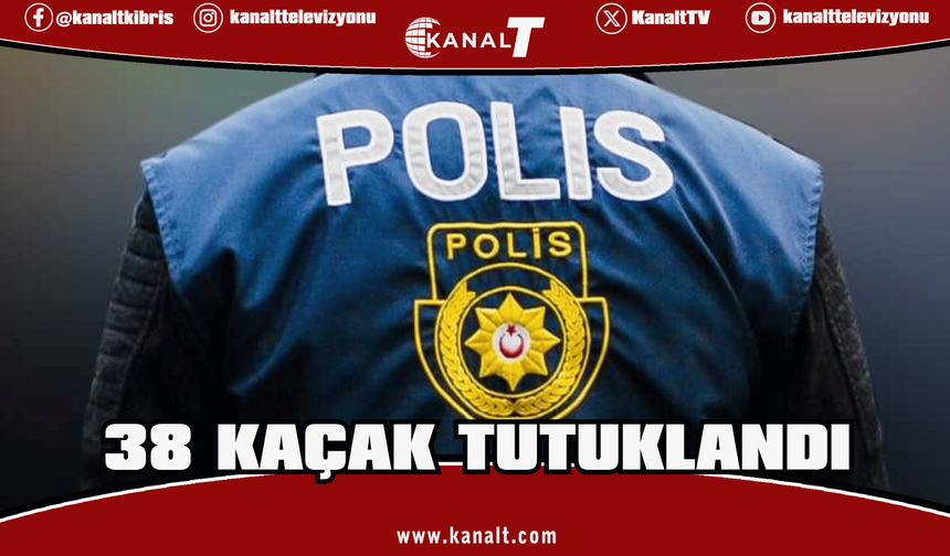 Ülkede izinsiz ikamet eden 38 kaçak tutuklandı