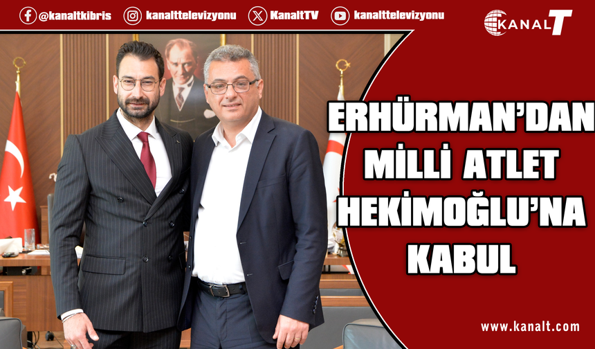 Cumhurbaşkanı Tufan Erhürman, milli atlet Yiğitcan Hekimoğlu ile görüştü