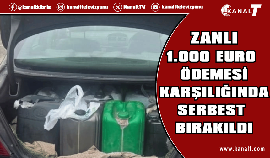 Rum Yönetimi Gümrük Dairesi, Kuzey'den Güney'e geçen bir araçta 200 litre yakıt ele geçirdi