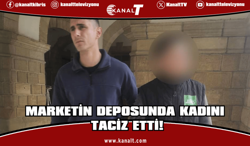 Marketin deposunda kadını taciz etti!