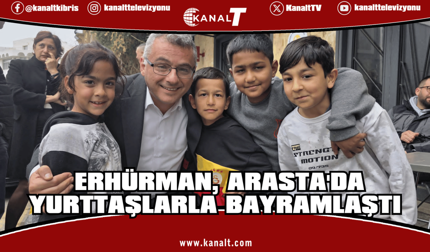 Cumhurbaşkanı Erhürman, Arasta'da yurttaşlarla bayramlaştı