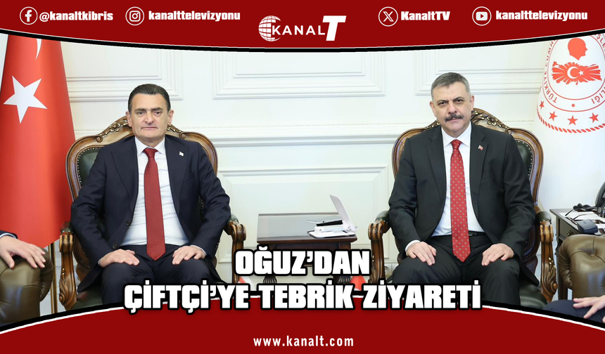 İçişleri Bakanı Oğuz , Türkiye İçişleri Bakanı Çiftçi ile bir araya geldi