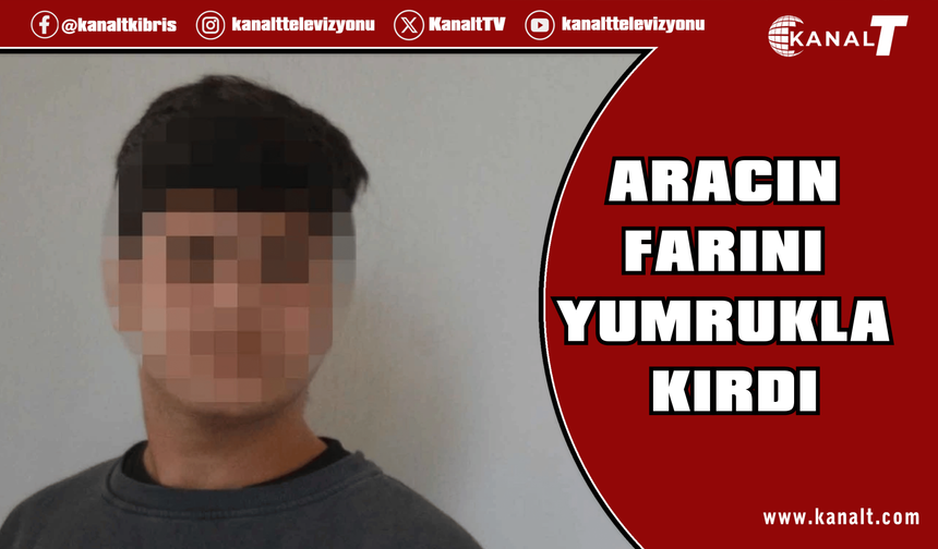 Trafikte Öfke: Aracın Farını Yumrukla Kırdı