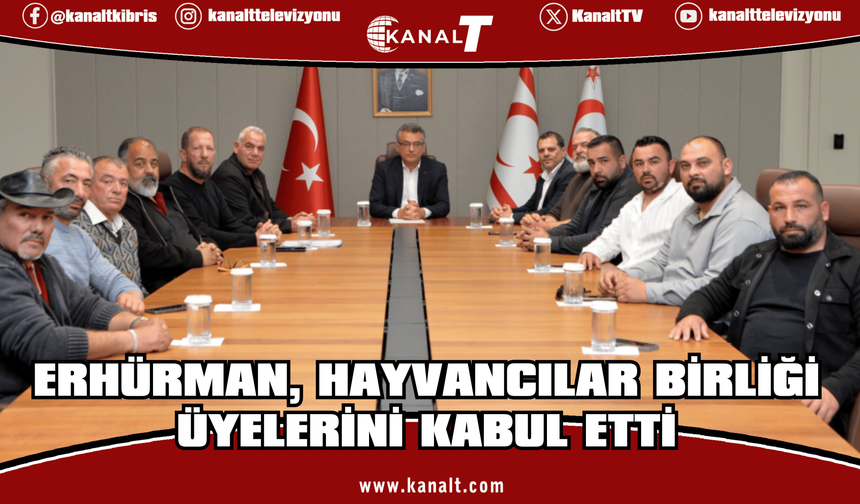 Cumhurbaşkanı Erhürman, Hayvancılar Birliği üyelerini kabul etti