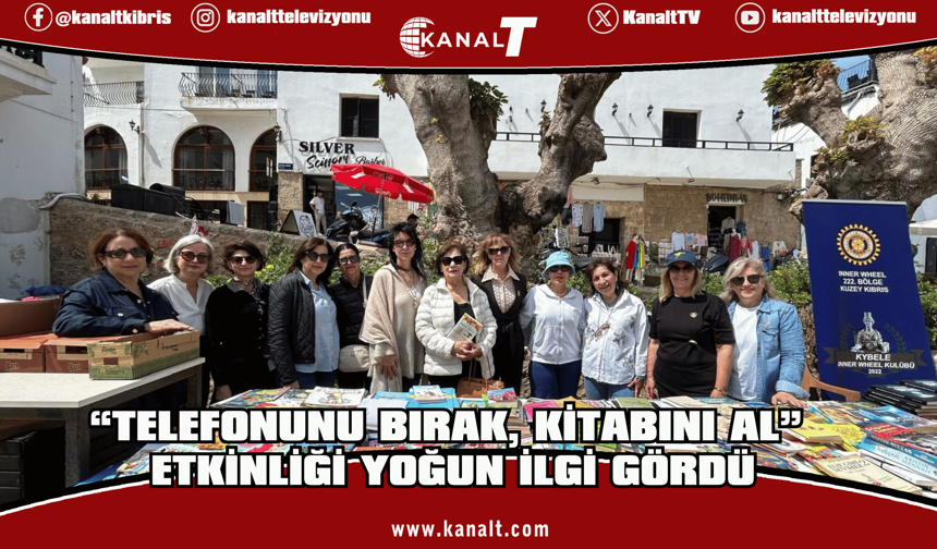 Girne’de “Telefonunu bırak, kitabını al” etkinliği yoğun ilgi gördü