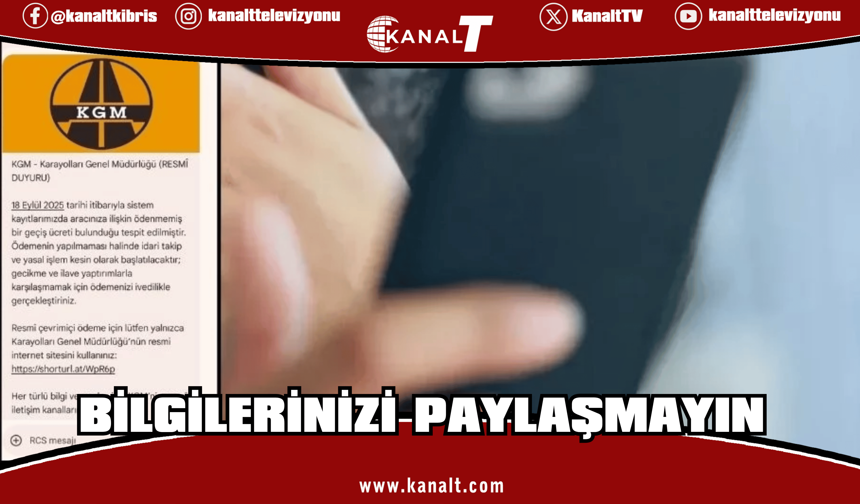 Bayındırlık ve Ulaştırma Bakanlığı’ndan sahte SMS uyarısı