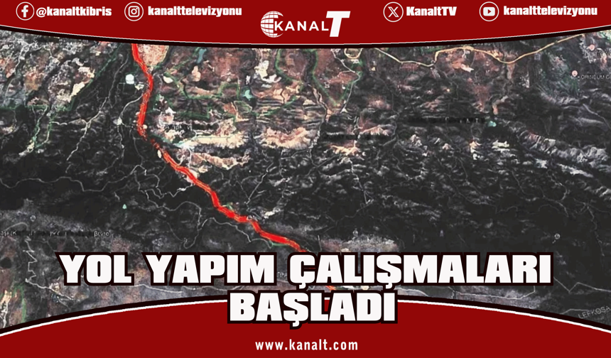 Dağ yolunda yol yapım çalışmaları başladı