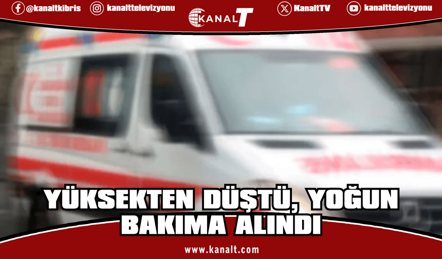 Lapta’da kaza: 2,5 Metreden düşen kişi yoğun bakımda