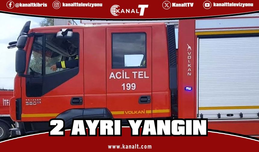 Minareliköy ve İskele’de iki ayrı yangın meydana geldi
