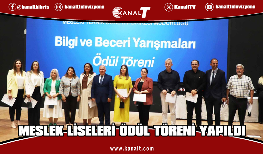 Meslek Liseleri Arası Bilgi ve Beceri Yarışmaları ödül töreni yapıldı