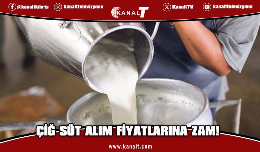 Çiğ süt alım fiyatlarına yarından itibaren yüzde 12,17 artış