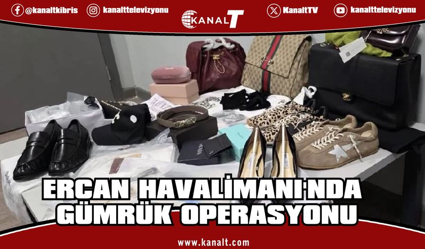 Ercan Havalimanı'nda gümrüğe beyan edilmeyen ürünlere 11 bin dolar ceza