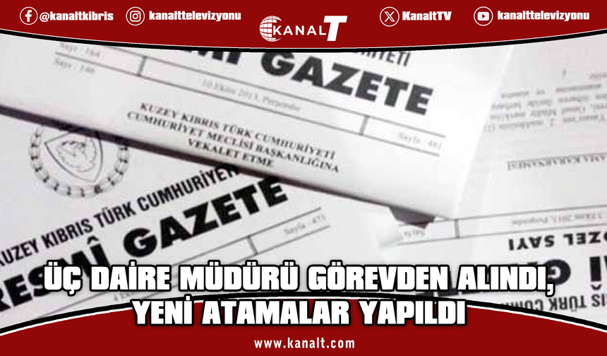 Turizm, Kültür, Gençlik ve Çevre Bakanlığına bağlı dairelerde görevden alma ve atamalar yapıldı