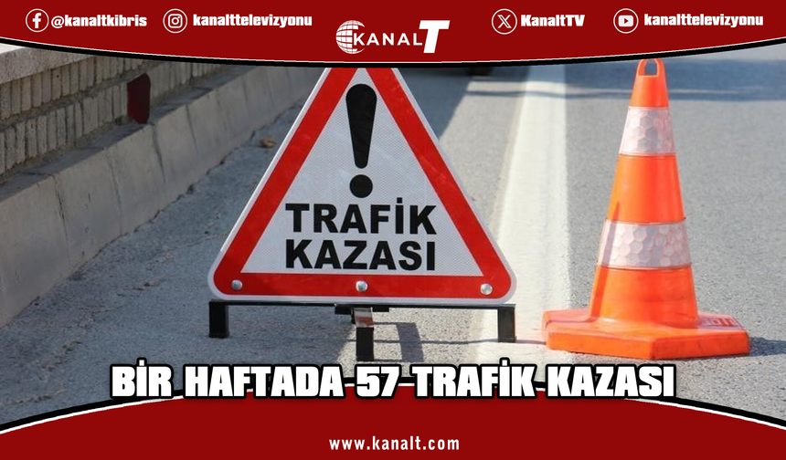 Haftalık Trafik Raporu: 57 kaza, 22 yaralı
