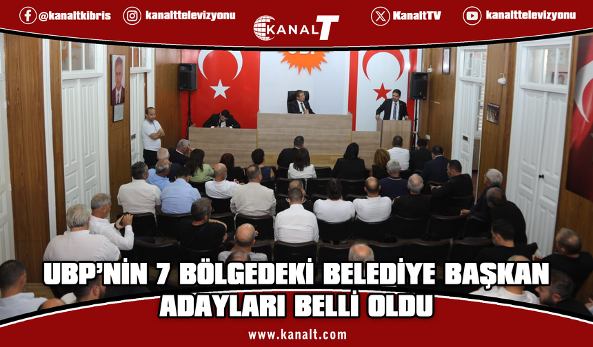 UBP Genel Başkanı Üstel, belediye başkan adaylarını açıkladı