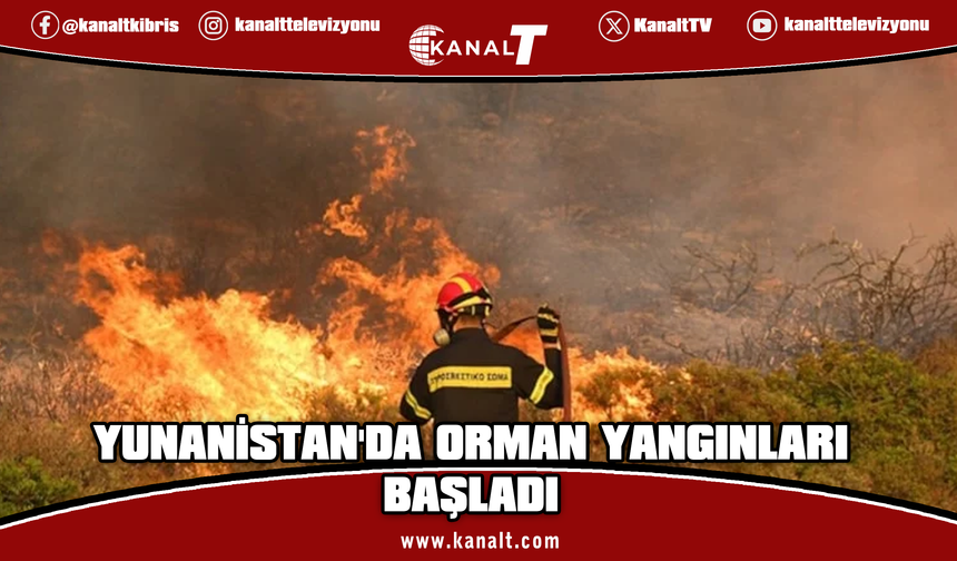 Yunanistan'ın farklı bölgelerinde orman yangınları başladı
