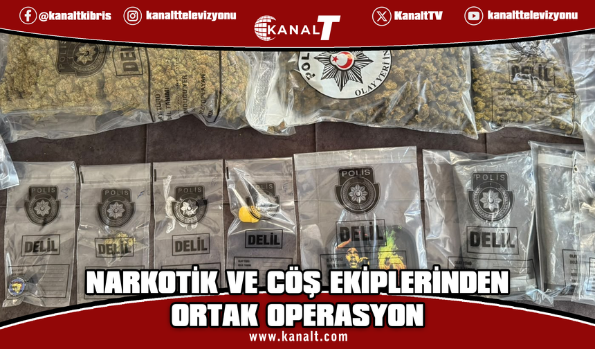 Lefkoşa'da uyuşturucu operasyonu: 2 kişi tutuklandı, 3 kilo 154 gram uyuşturucu ele geçirildi