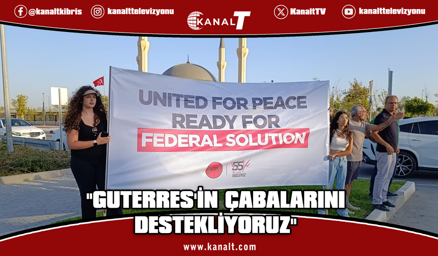 Federal çözüm ve barış talebiyle, KKTC ve Güney Kıbrıs’ta eş zamanlı eylem düzenlendi