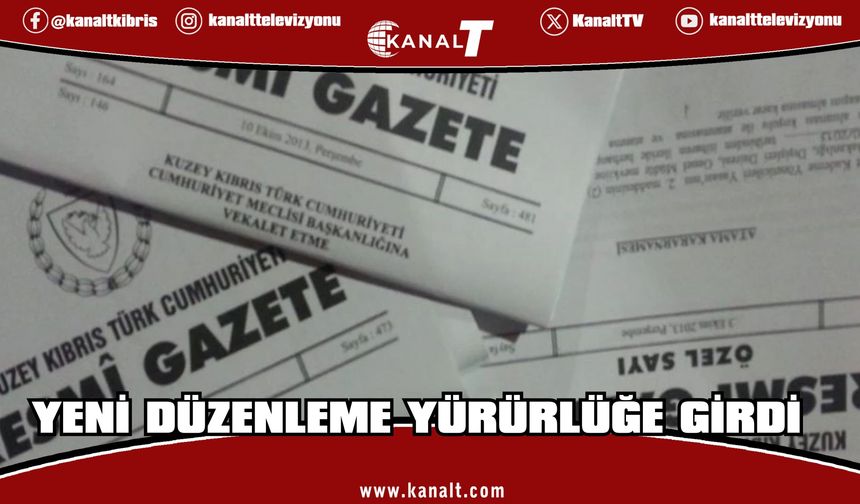 BRT Yasası Resmi Gazete'de yayımlandı...