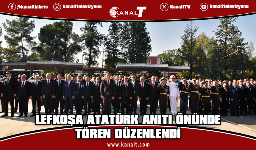 Lefkoşa Atatürk Anıtı önünde tören düzenlendi