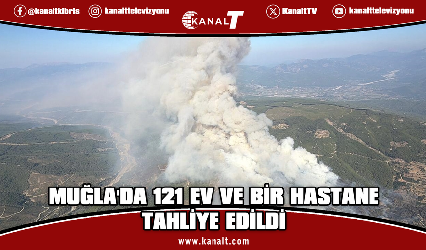 Muğla’da orman yangını: 121 ev ve bir hastane tahliye edildi