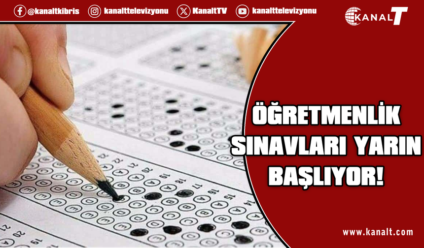 Öğretmenlik sınavları yarın başlıyor: 2 bin 306 aday öğretmenlik için yarışacak