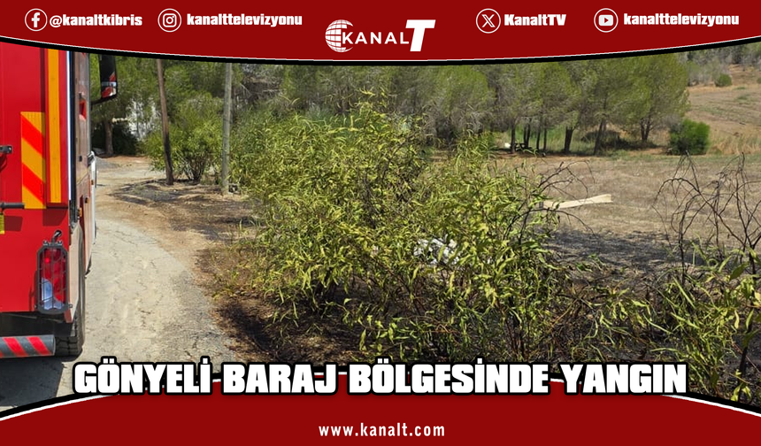 Gönyeli Baraj Bölgesinde yangın...