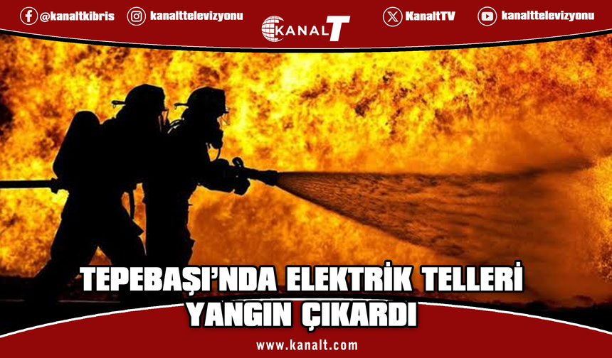 Tepebaşı’nda elektrik tellerinden çıkan yangın iki buçuk dönümlük araziyi yaktı