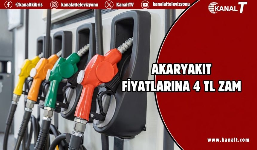 Akaryakıt fiyatlarına 4 TL zam
