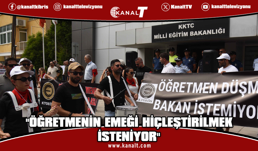KTOEÖS'ten tüzük değişikliği tepkisi: Milli Eğitim Bakanlığı önünde eylem yapıldı