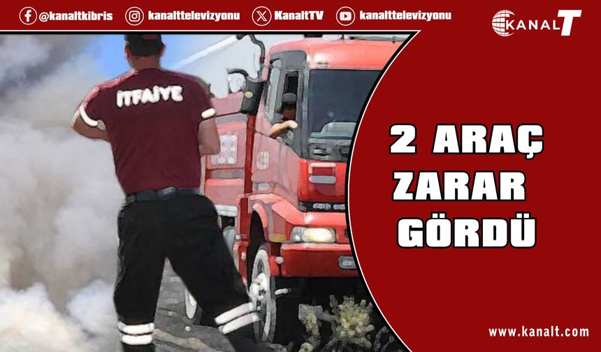 Gazimağusa’da park halindeki karavanda yangın